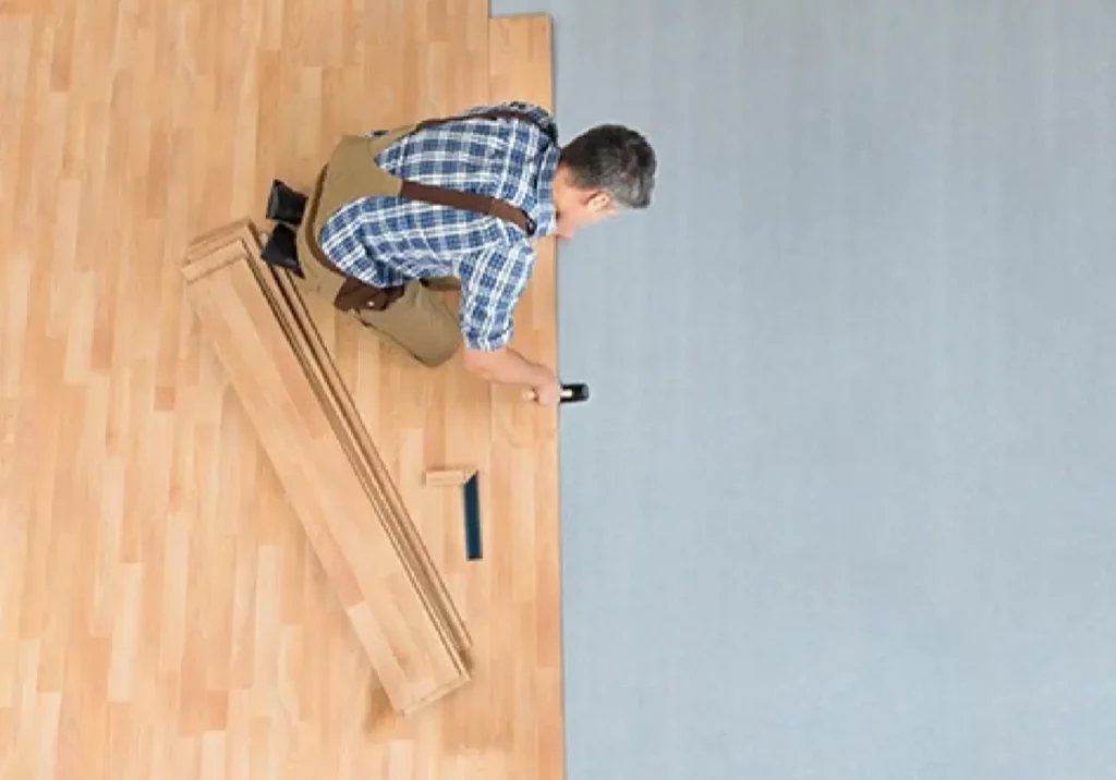 during-laminate Laminate installation | Columbus Carpet